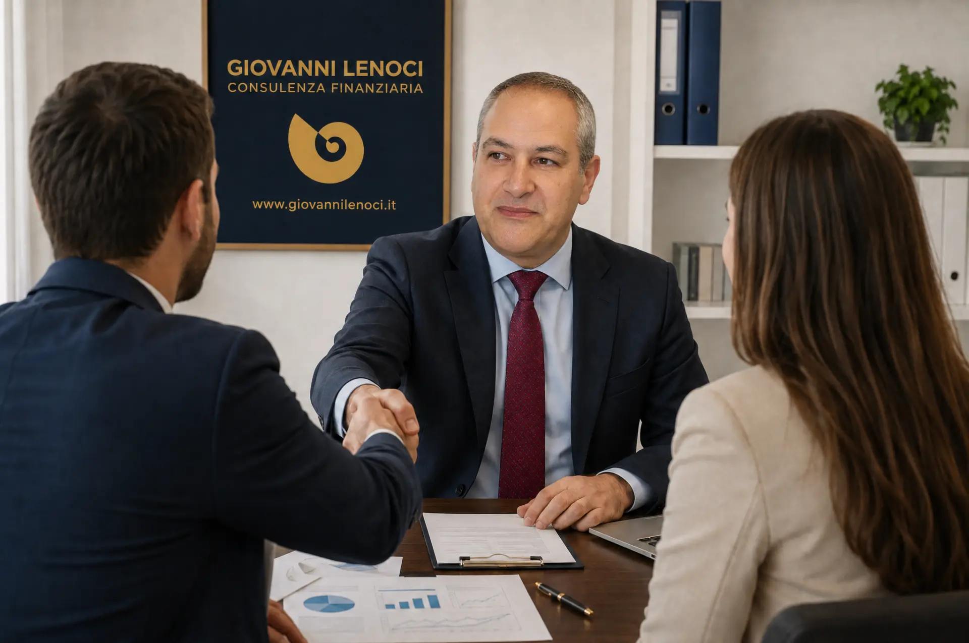Lo studio di consulenza finanziaria di Giovanni Lenoci a Bari